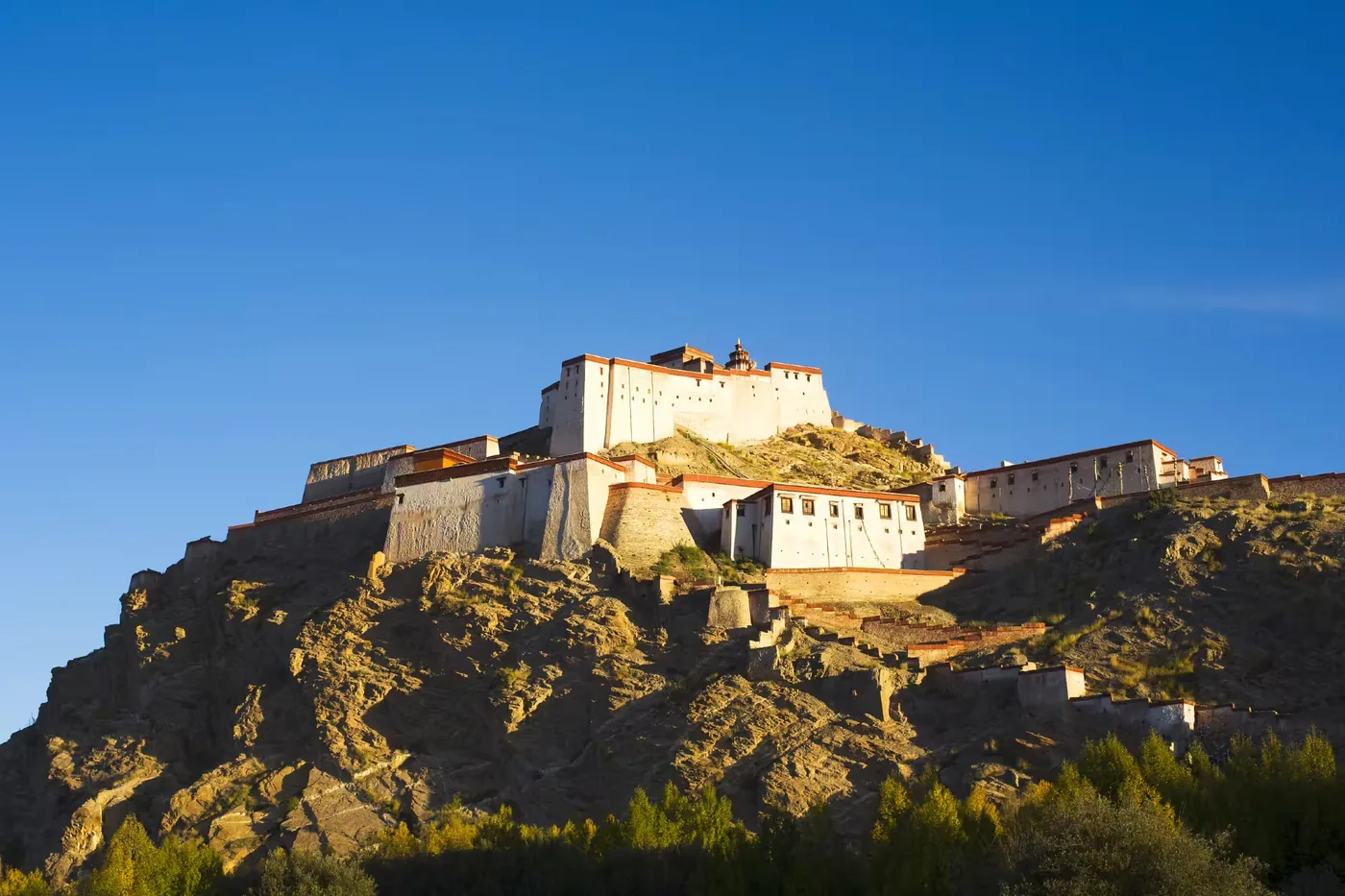 江孜古城实景图片