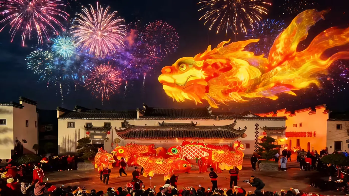 唐模古村实景图片