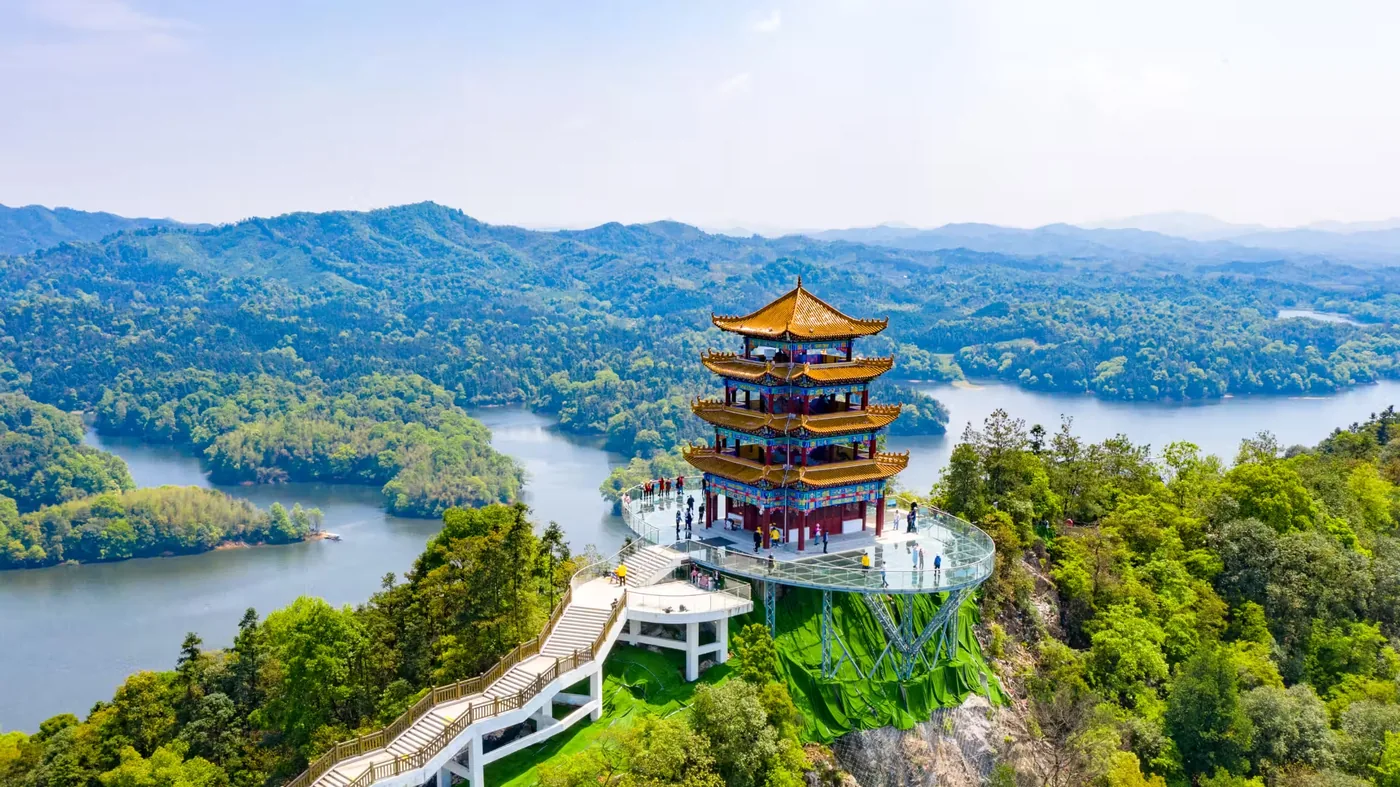 仙女湖实景图片