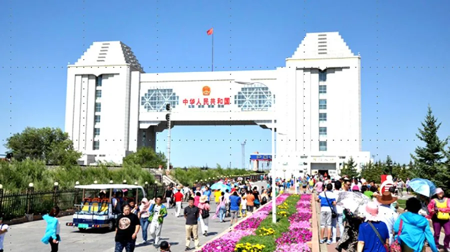 满洲里国门景区风景图片