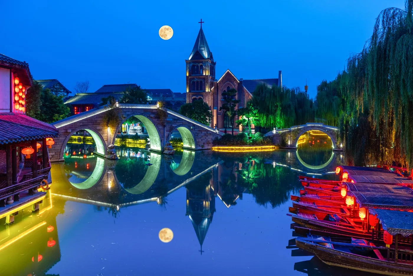 台儿庄古城风景图片