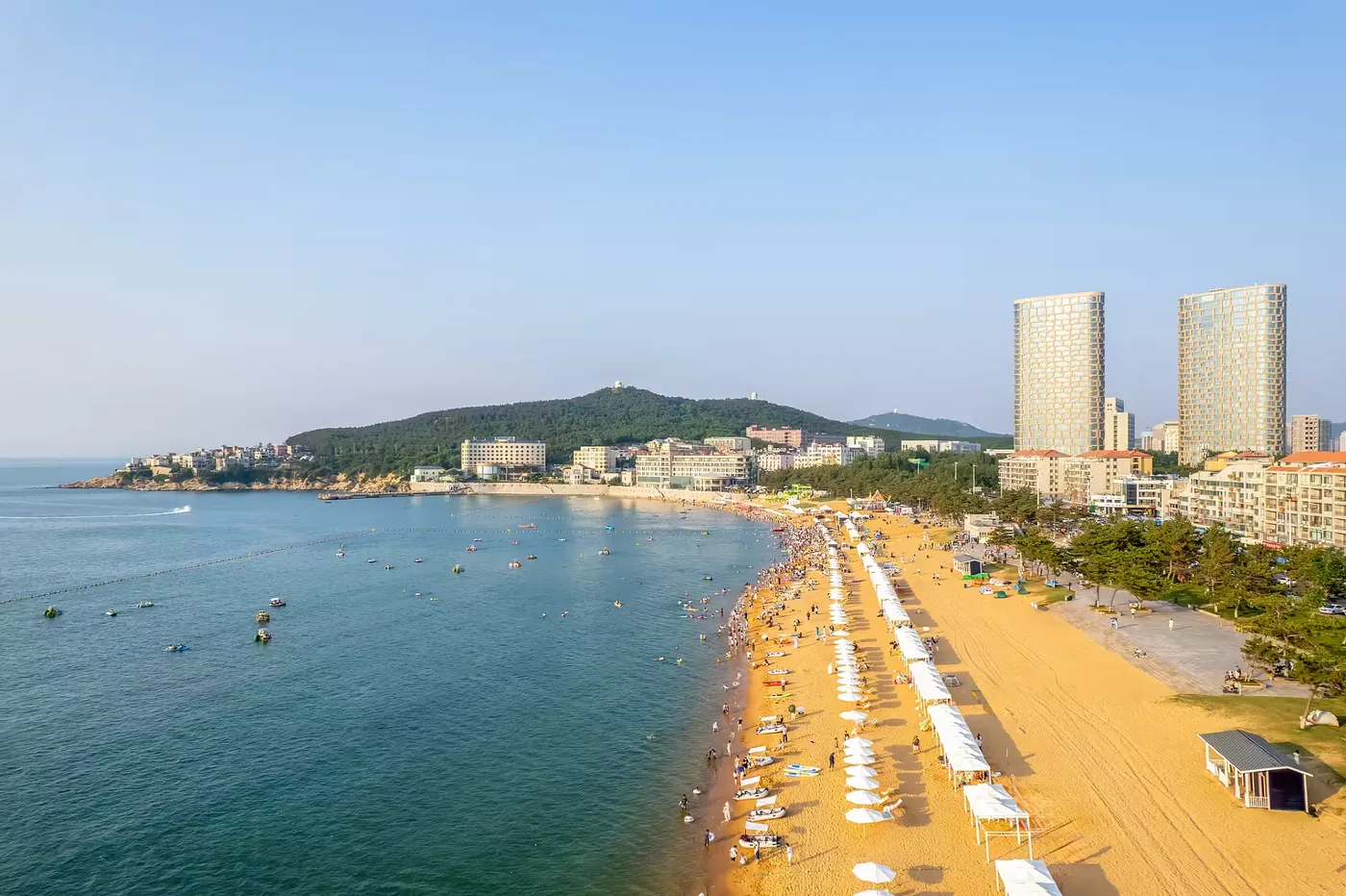 威海国际海水浴场实景图片