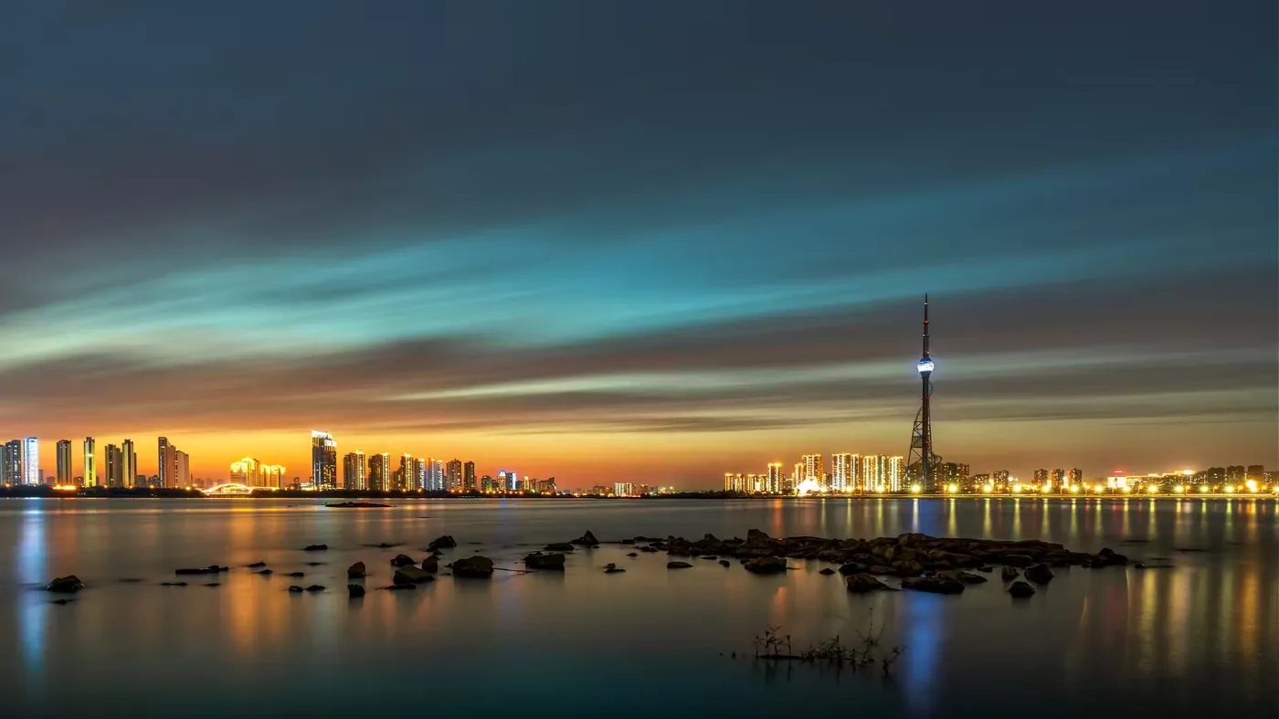 沂河风光带风景图片