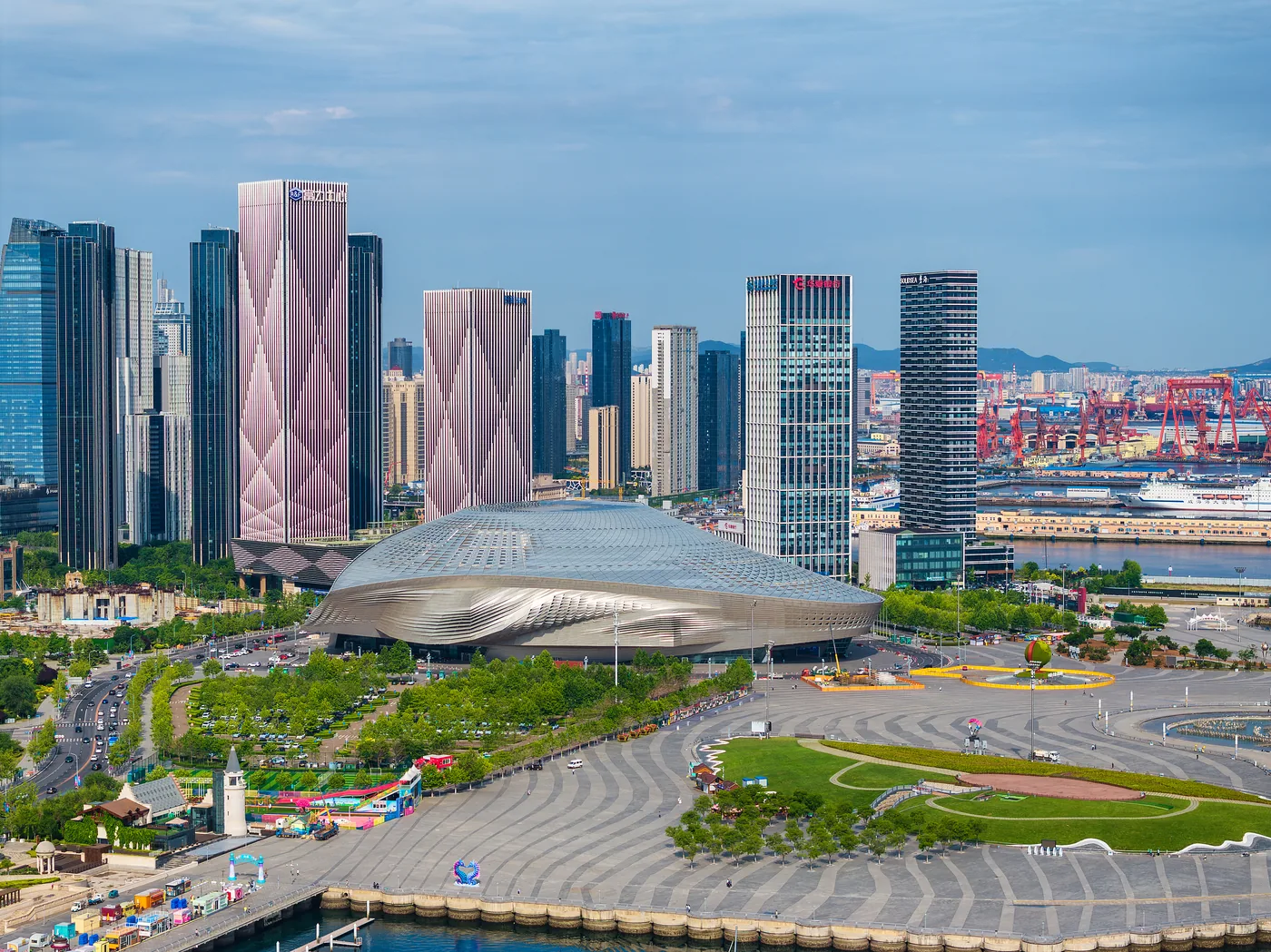 东港音乐喷泉广场风景图片