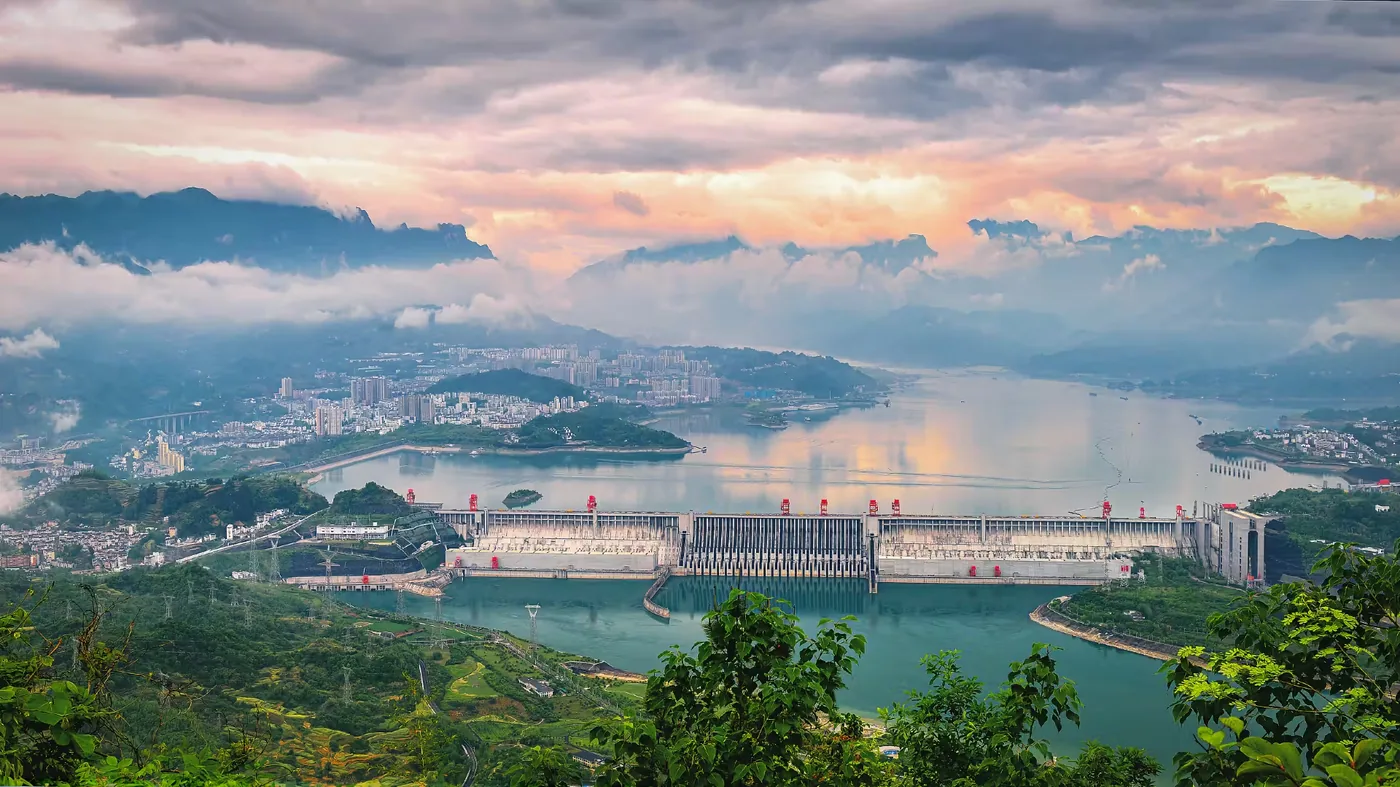 三峡大坝实景图片