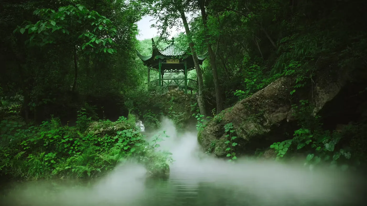 美人谷风景图片
