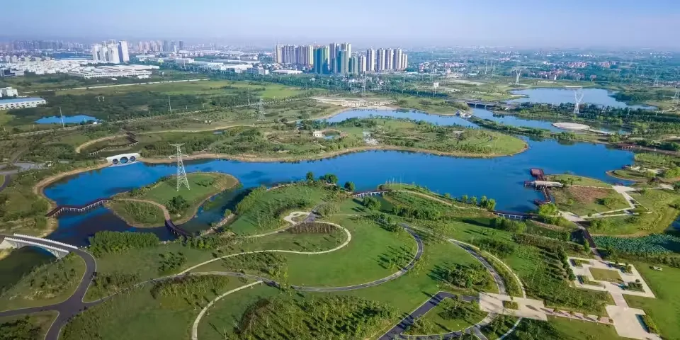 邓家河湿地公园实景图片