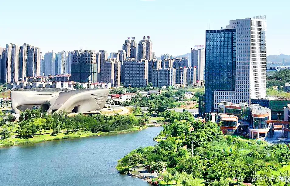 株洲湘江风光带实景图片